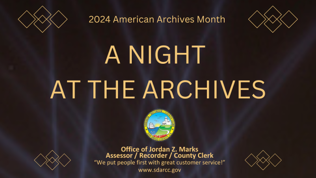 County Archives Celebrates American Archives Month with Panel Presentation and Awards Ceremony